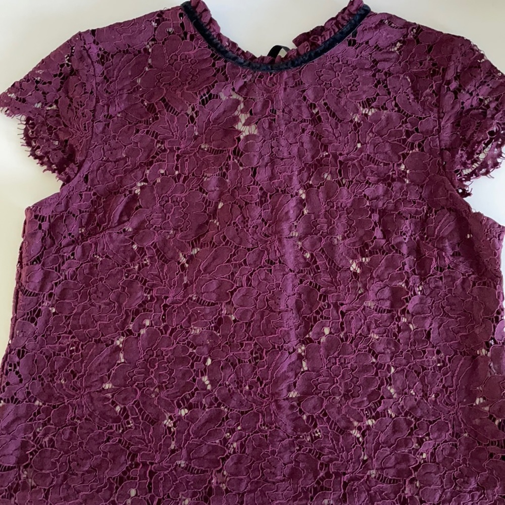 White house black market lace top